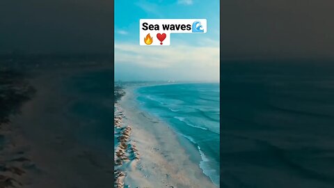 Sea waves touching the beach #photography #nature #viral #viralvideo #beach