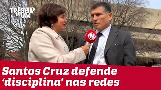 Ministro Santos Cruz defende ‘disciplina’ nas redes sociais: ‘Podem ajudar ou tumultuar’