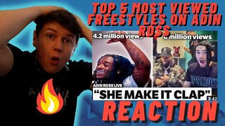 TOP 5 MOST VIEWED FREESTYLES ON ADIN ROSS!! THIS ARE INSTANT CLASSICS!! ((IRISH REACTION!!))