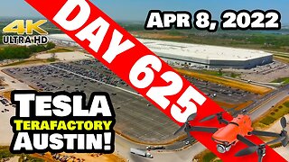GIGA TEXAS AFTER CYBER RODEO! - Tesla Gigafactory Austin 4K Day 625 - 4/8/22 - Tesla Terafactory TX