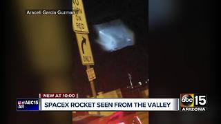 SpaceX launch seen from Valley sky