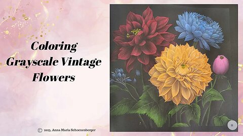 Coloring Grayscale Vintage Flowers