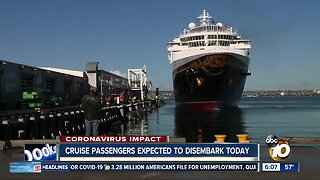 Passengers expected to disembark Monday from cruise ship docked in San Diego