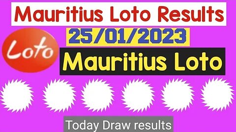 Mauritius Loto Result | 25/01/2023