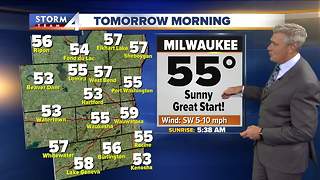 Sunny, warm and breezy Tuesday