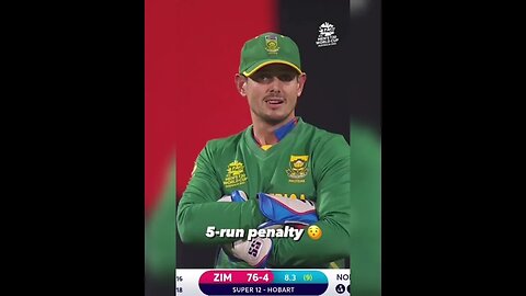 5 Run Penalty in T20 Cricket #t20worldcup #cricket #shorts