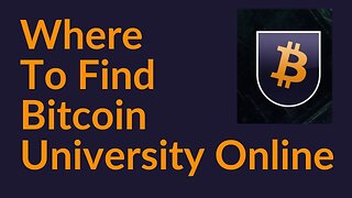 Where To Find Bitcoin University Online (Including Nostr)