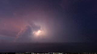 Watching a Thunderstorm with a Drone - Timelapse