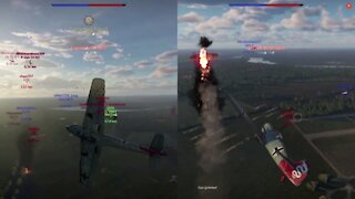 War Thunder - Bloody Amazing Dogfight with coordinating pair (DUALSCREEN) / Verdammt toller Luftkampf mit koordinierendem Paar (DUALSCREEN)