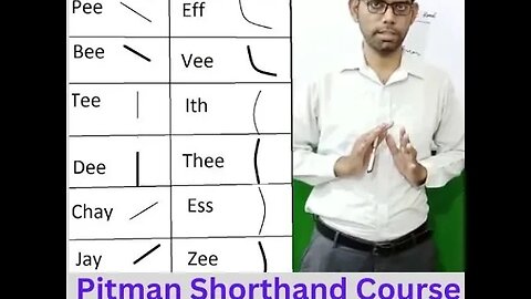 Pitman Shorthand , Pitman English Shorthand Course, vowel e, stenographer bane, shorthand seekhe