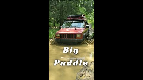 Big Mud Puddle to Play In - Jeep Cherokee XJ Fun!