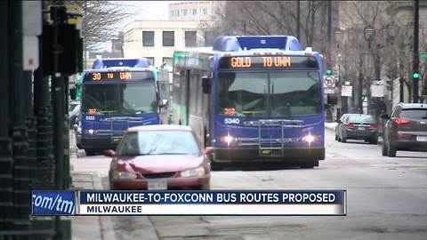 Bus routes from Milwaukee to Racine Foxconn plant proposed