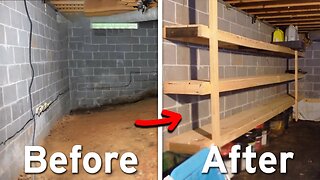 We Built Storage Shelving in our Crawlspace!