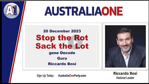 AustraliaOne Party - Gene Decode, Guru and Riccardo Bosi (20 December 2023)