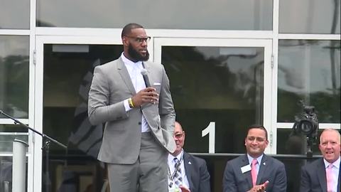 RAW: LeBron speaks at opening of I PROMISE School