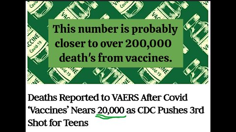 1976 Swine Flu Mass Vaccination One Died (Cancelled) 2021 Covid Vaccine (Min) 20,000 Dead: On Going