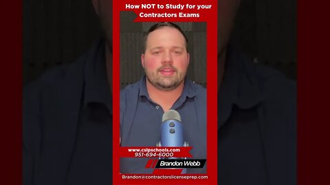 How Not to Study for your Contractors Exam