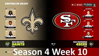 Madden Nfl 23 Saints Vs 49ers Simulation Franchise S4 W10