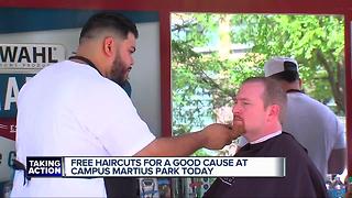 Free beard trims for a good cause at Campus Martius