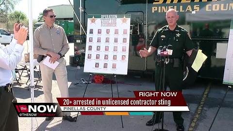 More than 20 arrested in Pinellas County undercover unlicensed contractor sting
