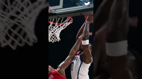 BEST ANGLE of Anthony Edwards TWO HAND dunking on Germany FIBA team | Basketball Highlights