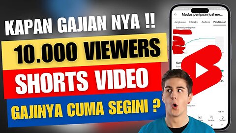 Real Income! Salary for YouTube Shorts Videos with 10 Thousand Viewers