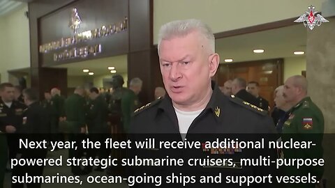 Russian Admiral Yevmenov sums up year's results and speak about tasks accomplished in fleet
