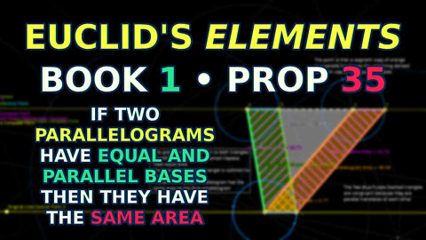 Bitcoin is Euclid's V Theorem | Euclid's Elements Book 1 Prop 35