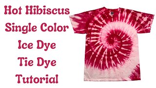 Tie-Dye Designs: Hot Hibiscus Single Line Spiral Incline Ice Dye
