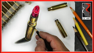 I got shot by the pink bullet | color pencil drawing| creative drawing