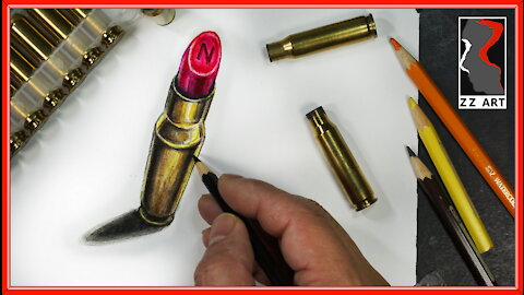 I got shot by the pink bullet | color pencil drawing| creative drawing