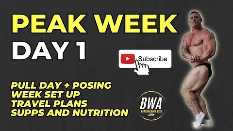 PEAK WEEK DAY 1 : BACK TRAINING, NUTRITION AND SUPPS.