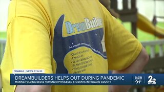 Dreambuilders helps during pandemic, making folding desks for underprivileged students in Howard County
