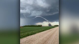 On camera: Tornado touches down in rural Saskatchewan