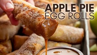 How to Make Easy Apple Pie Egg Rolls -- www.iambaker.net
