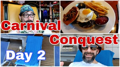 Carnival Conquest | Day 2 | Sea Day Brunch | Deck Time