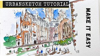 How to Make Your Sketching Simpler - Even if it doesn't look it - Urban Sketching Tutorial