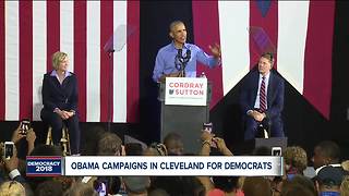 Obama campaigns in Cleveland for Democrats