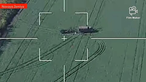 The destruction of Italian 155mm FH-70 howitzer by Russian Lancet kamikaze drone in Ukraine