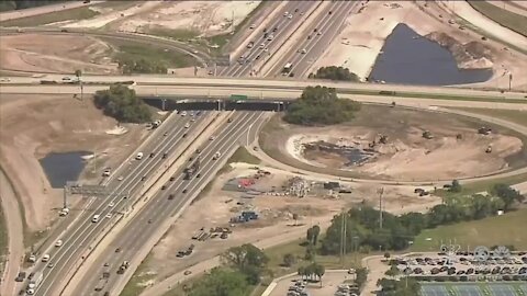 How long will construction on I-95 in Palm Beach County last?