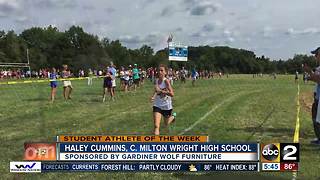 Student athlete of the week Haley Cummins from C. Milton Wright High School