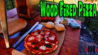 Wood Fired Pizza on the QubeStove Outdoor Rotating Pizza Oven