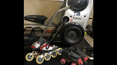 Getting Off The Bowflex Max Trainer and On The Skates