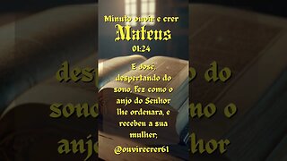 Minuto ouvir e crer. #ouvirecrer61 #palavradodia #minutocomdeus #livrodemateus #bíbliafalada