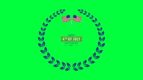 American Independence Day 4th of July celebratory animation | green screen flag 3D Animation