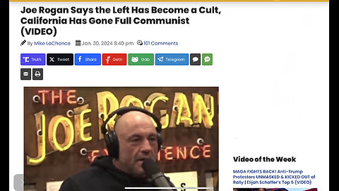 Joe Rogan Says the Left Has Become a Cult, California Has Gone Full Communist