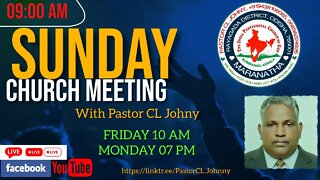 Bible Sermon by Pastor CL Johny on 13 November 2022