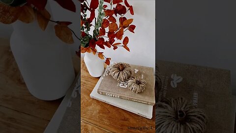 DIY TWINE PUMPKIN #shorts #diypumpkin #pumpkindecor #diyfalldecor #diyautumndecor