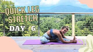 Quick Leg Stretch || Yoga Style || Day 6 || Yoga with Stephanie