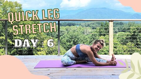 Quick Leg Stretch || Yoga Style || Day 6 || Yoga with Stephanie
